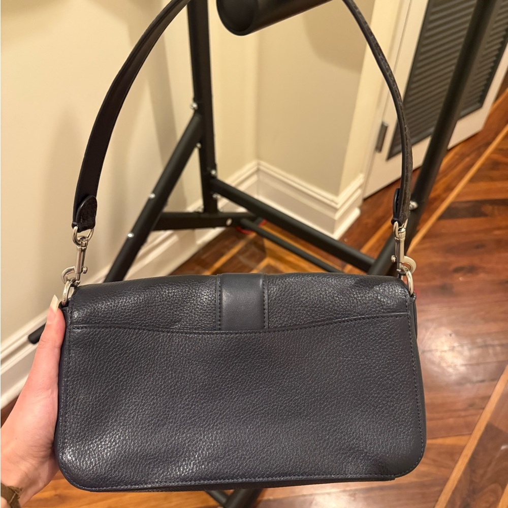 Suede and leather Coach bag - Picture 2 of 4